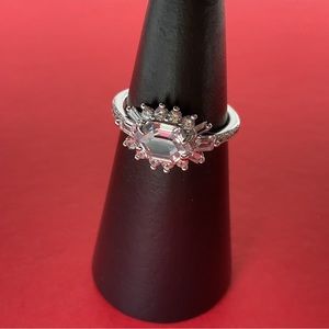 Bomb Party RBP6127 “Endless Daydream” Diamond CZ on Rhodium Size 8 Ring NWT